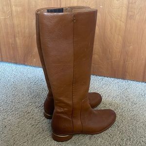 Brown tall leather Frye boots